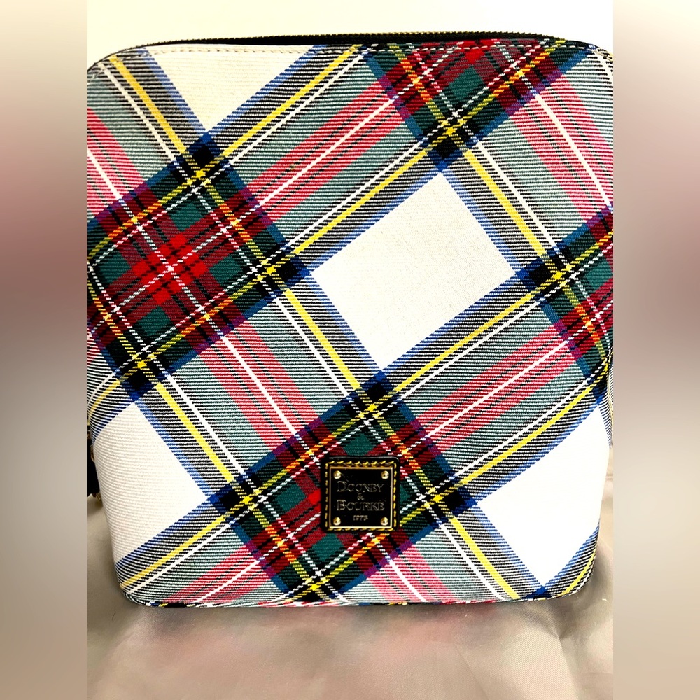Dooney & Bourke Crossbody White Tartan. EUC - Picture 2 of 8